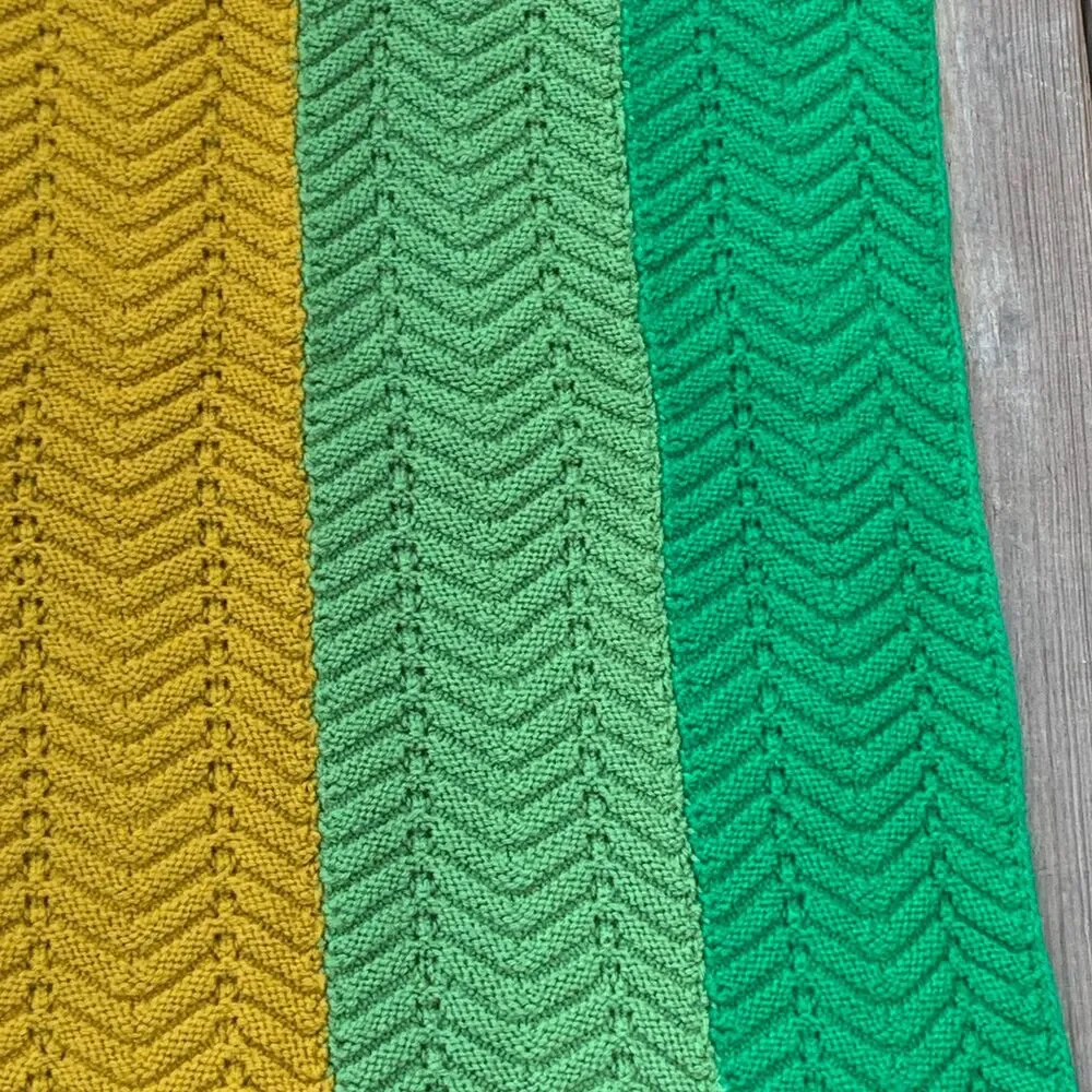 Vtg Pair 2 Multicolor Scalloped Edge Hand Crocheted Afghan Blanket Throw 46”x68”